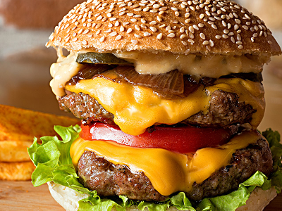 Extra Cheese Burger Sandwich - Large