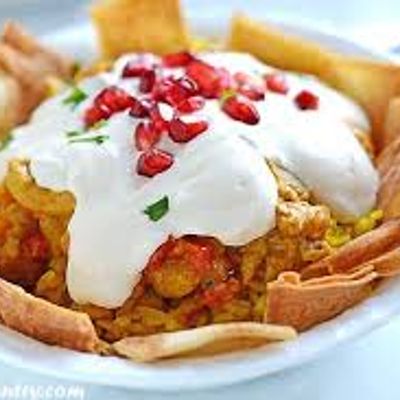 Extra Shawerma With Cheese Fatteh