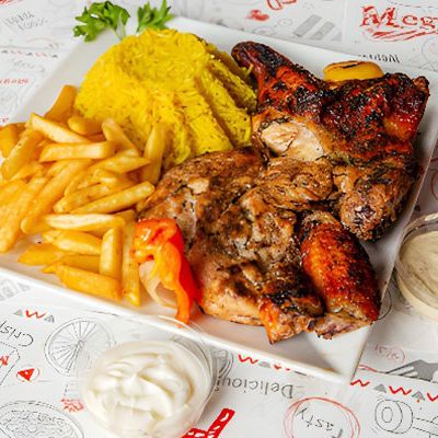 Half a grilled chicken