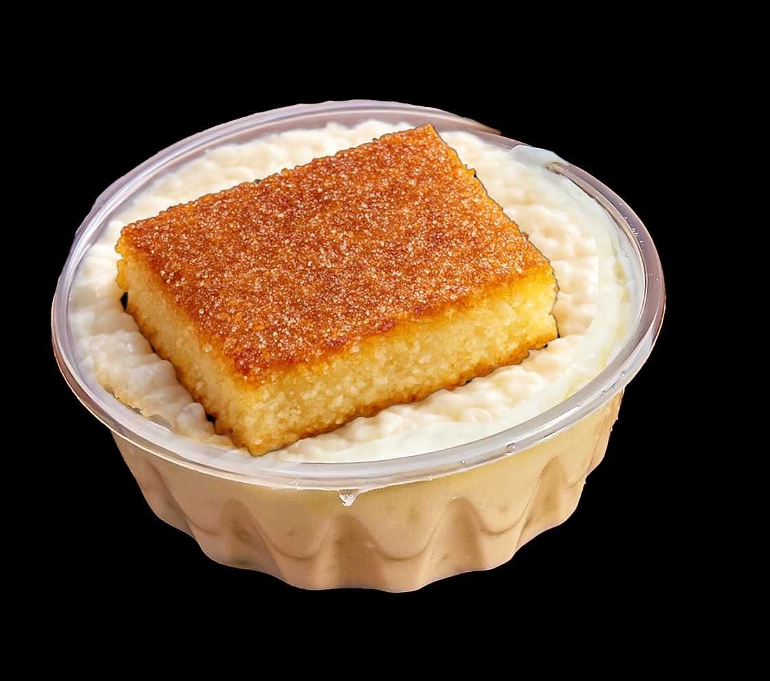 Rice Pudding with Basbousa