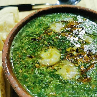 Molokhia with shrimp