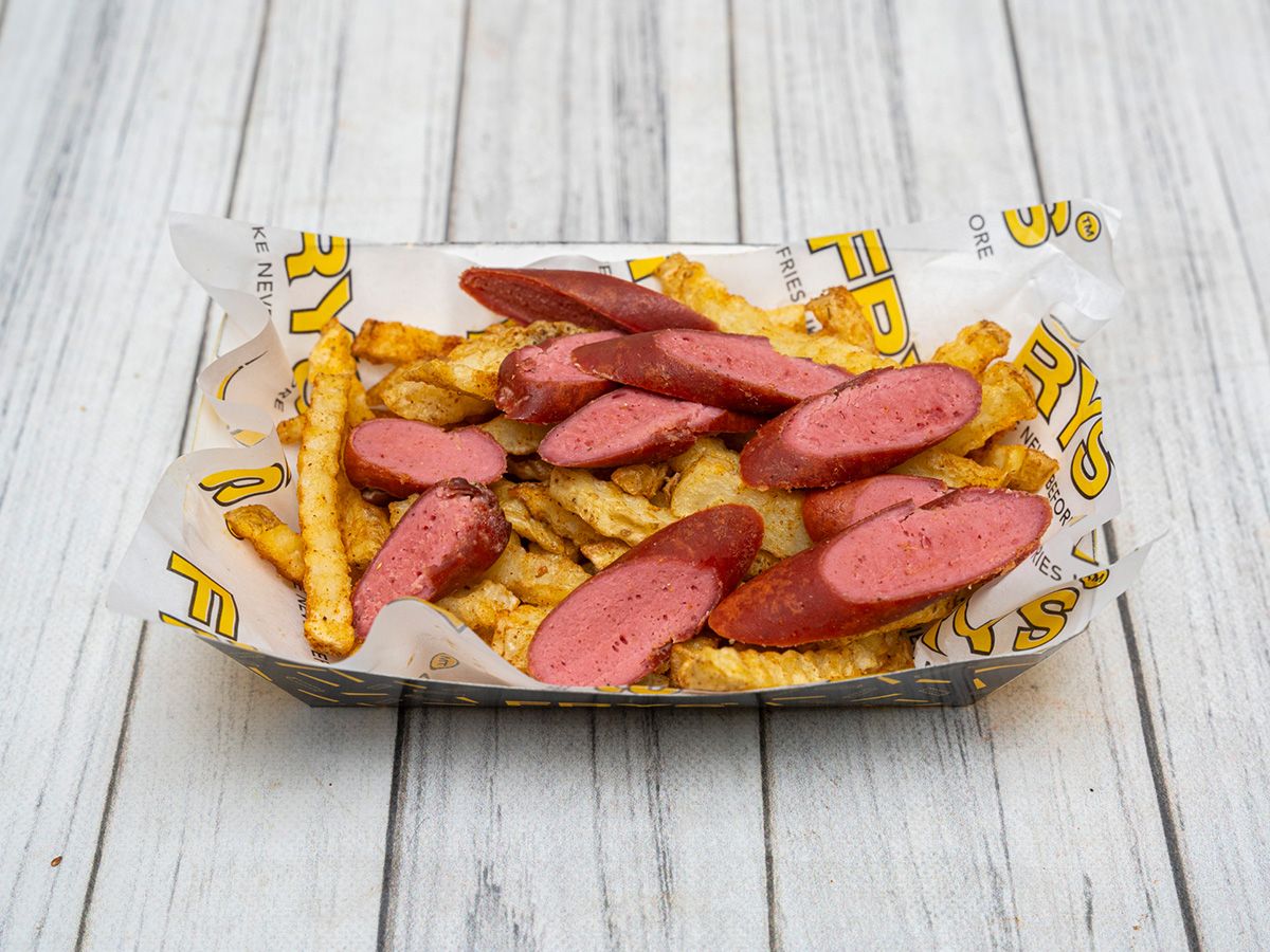 French Fries With Hot Dog Cheese Sauce