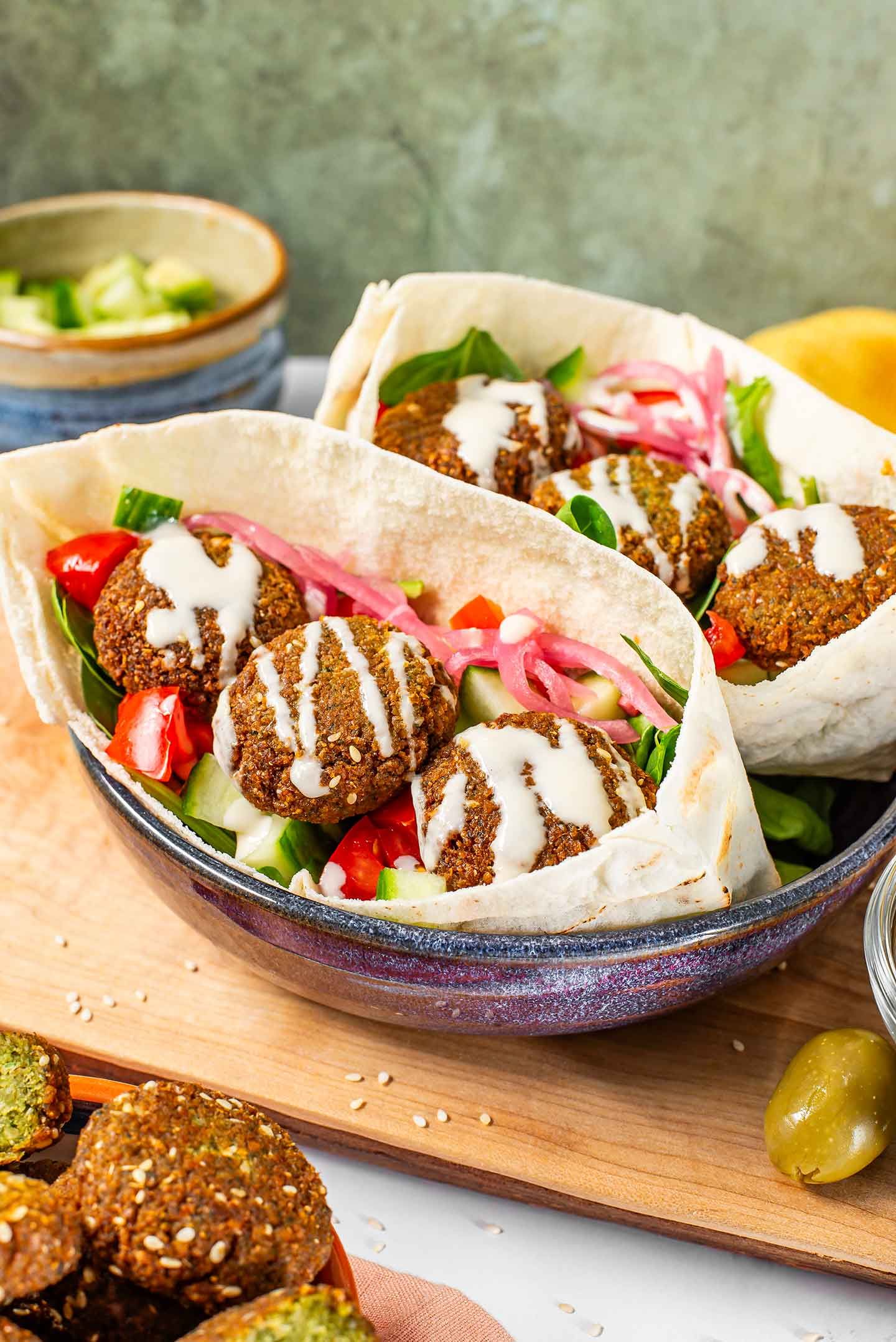 Special falafel with tahini