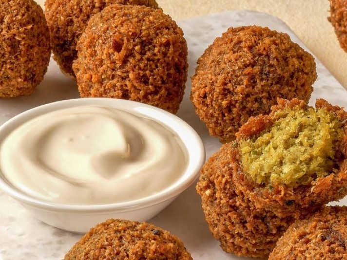 Falafel With Chickpeas Sandwich