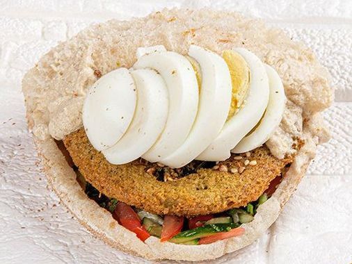 Falafel With Eggs Sandwich