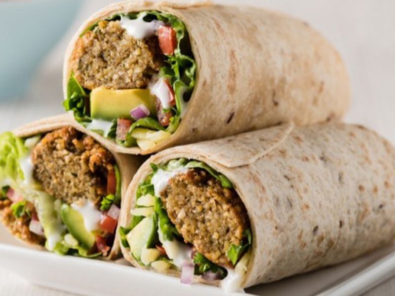 Falafel With Fried Eggs Sandwich