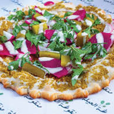 Falafel and Cheese Manousheh