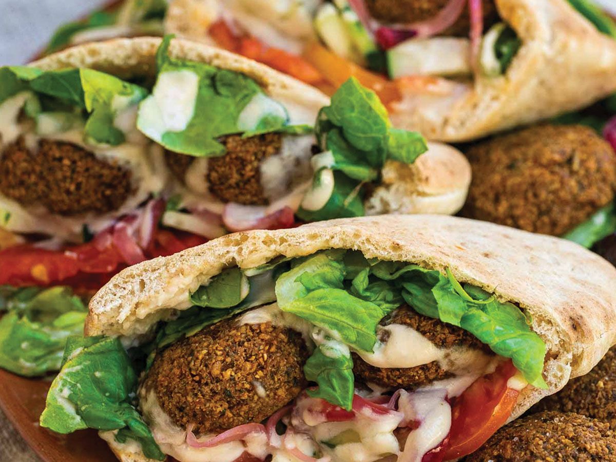 Falafel on baba Sandwich