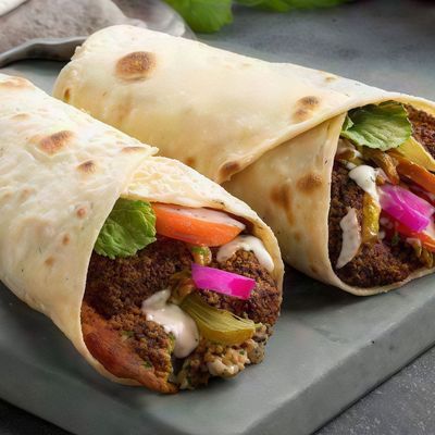 Falafel saj bread