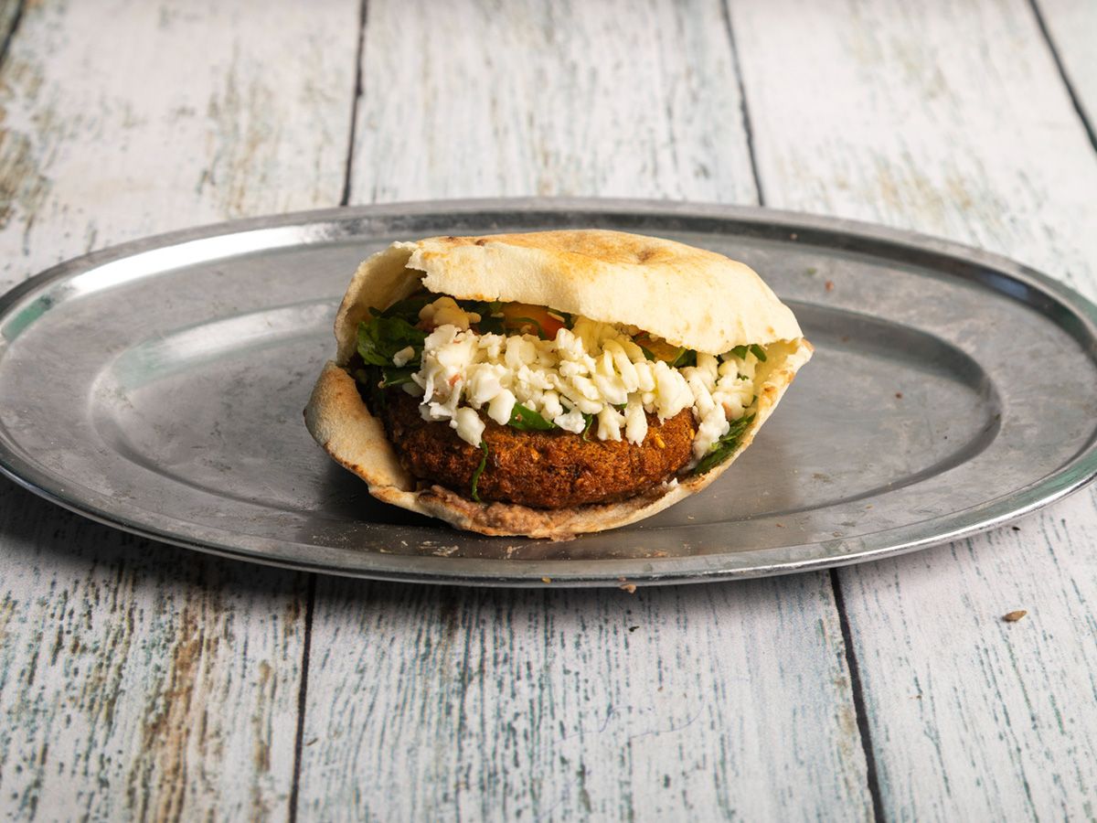 Flalfel With Mozzarella Cheese Sandwich