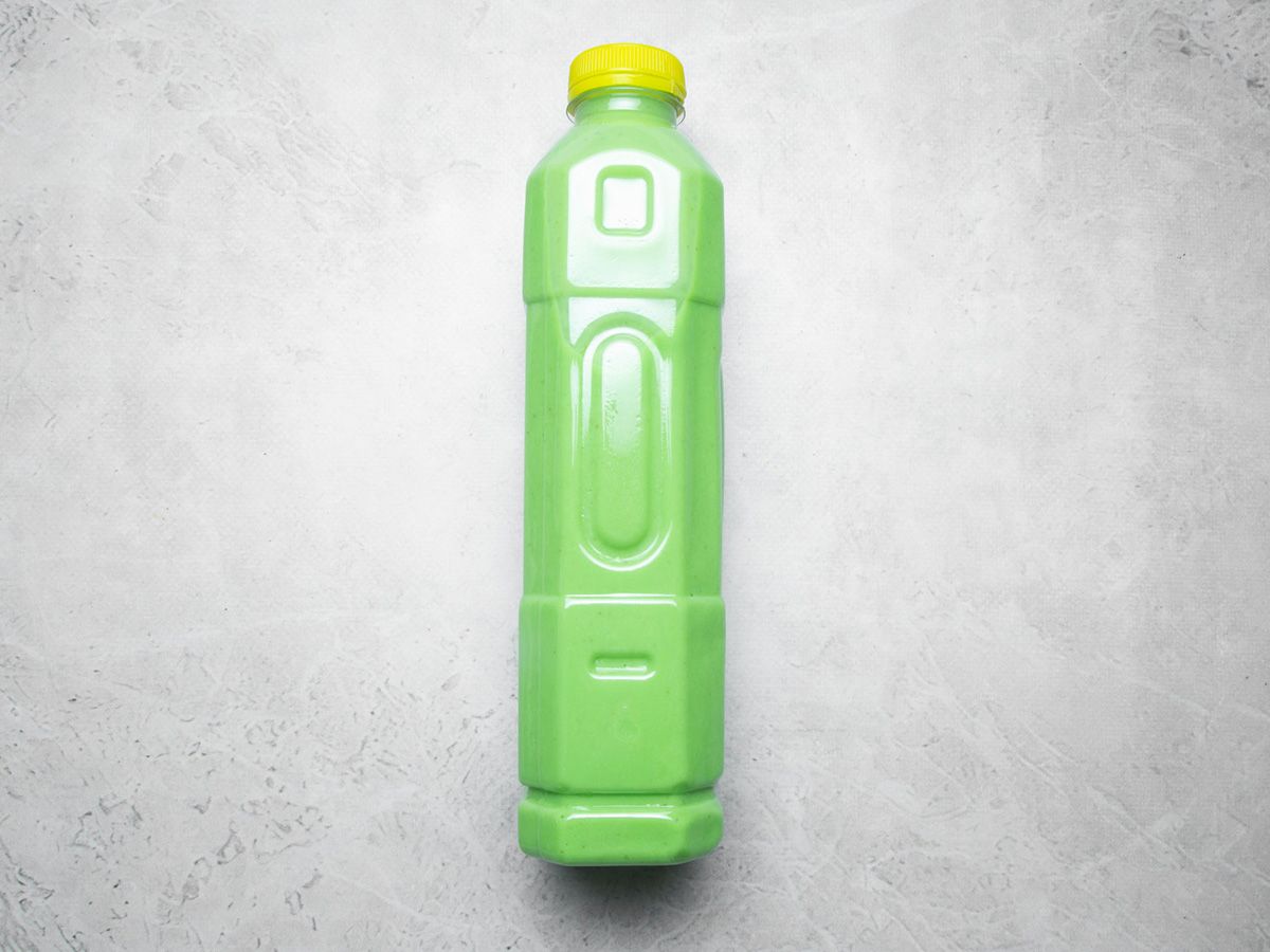 Avocado With Milk Juice Bottle