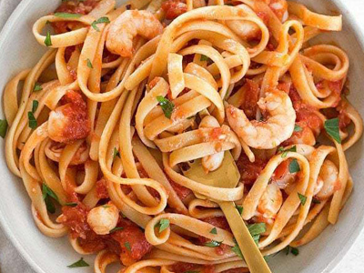 Fasting Seafood Pasta