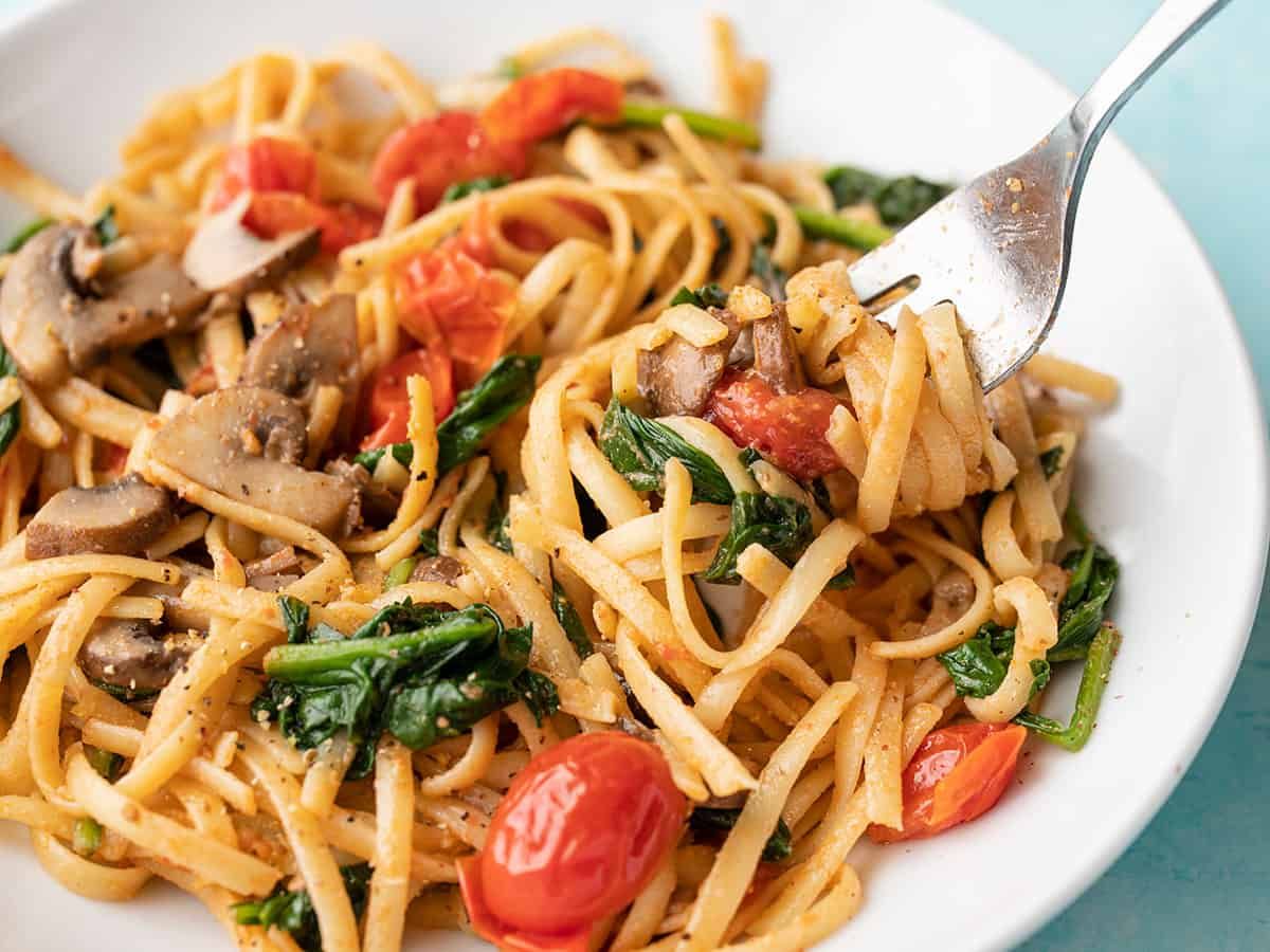 Fasting vegetable pasta