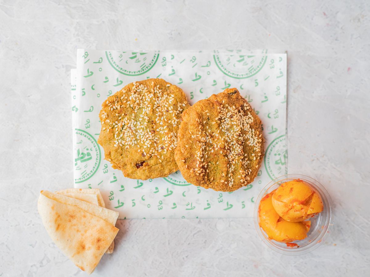 Stuffed Falafel with Yellow Lemon Sandwich