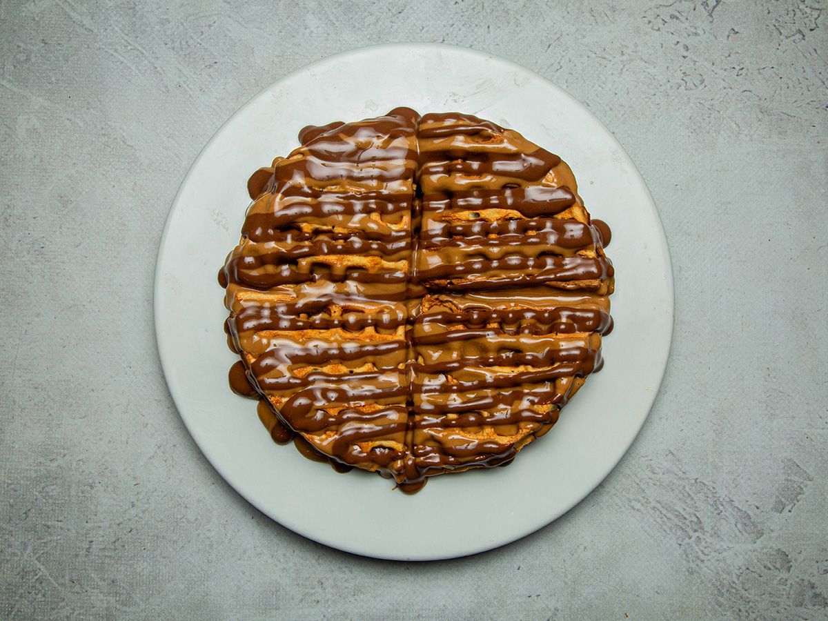 Nutella Chocolate and Peanut Butter Waffle