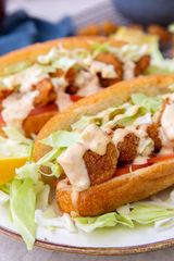 shrimp msabik pan sandwich