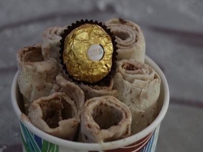 Ferrero Rocher Chocolate Ice Cream Roll