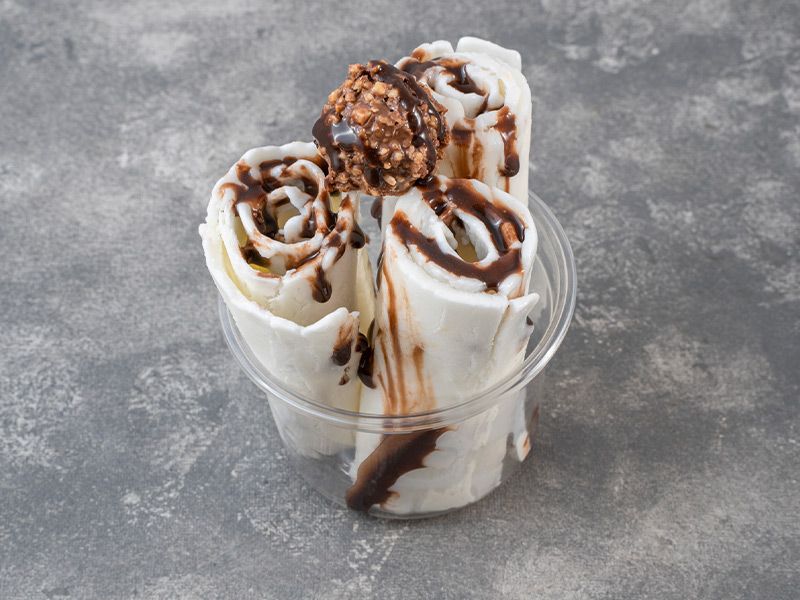 Ferrero Rocher Chocolate Ice Cream Roll