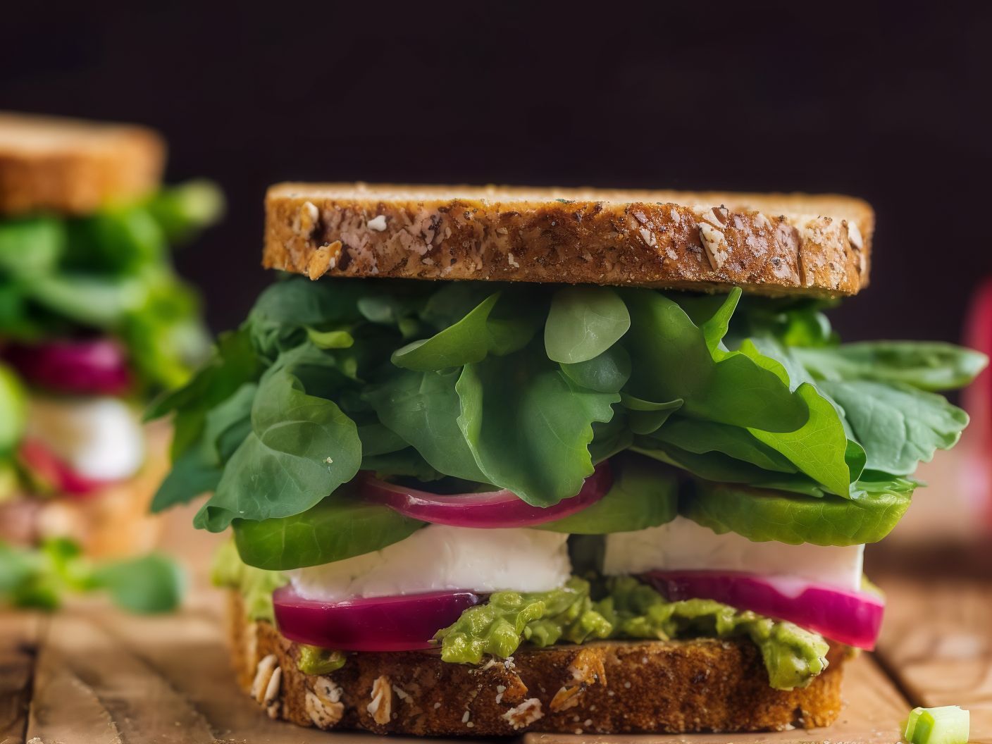 Feta Cheese With Herbs Sandwich