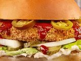 Cap Fire Chicken Burger Sandwich