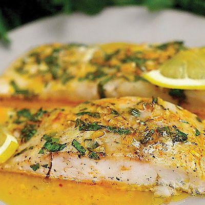 Fish Fillet Dish with Lemon Sauce