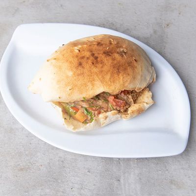 Foul with Pastrami Sandwich