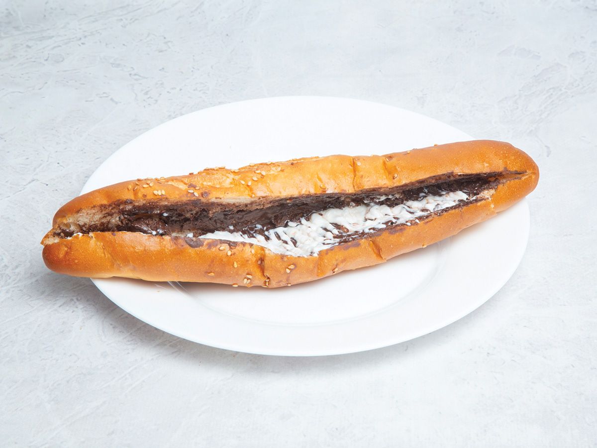 Nutella sandwich with cream