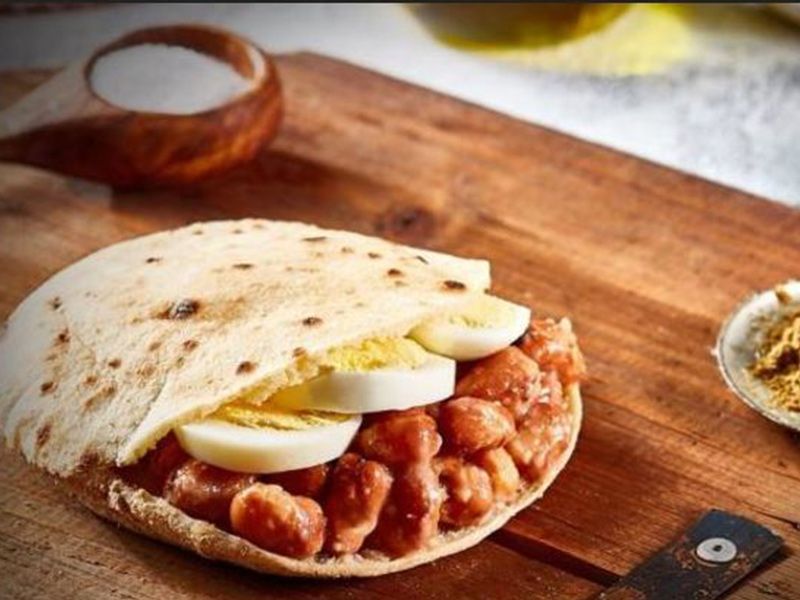 Foul With Boiled Eggs Sandwich