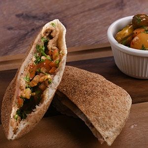 Foul With Eggplant Sandwich