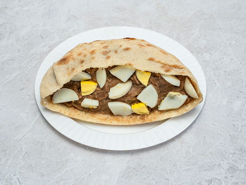 Foul With Eggs Sandwich