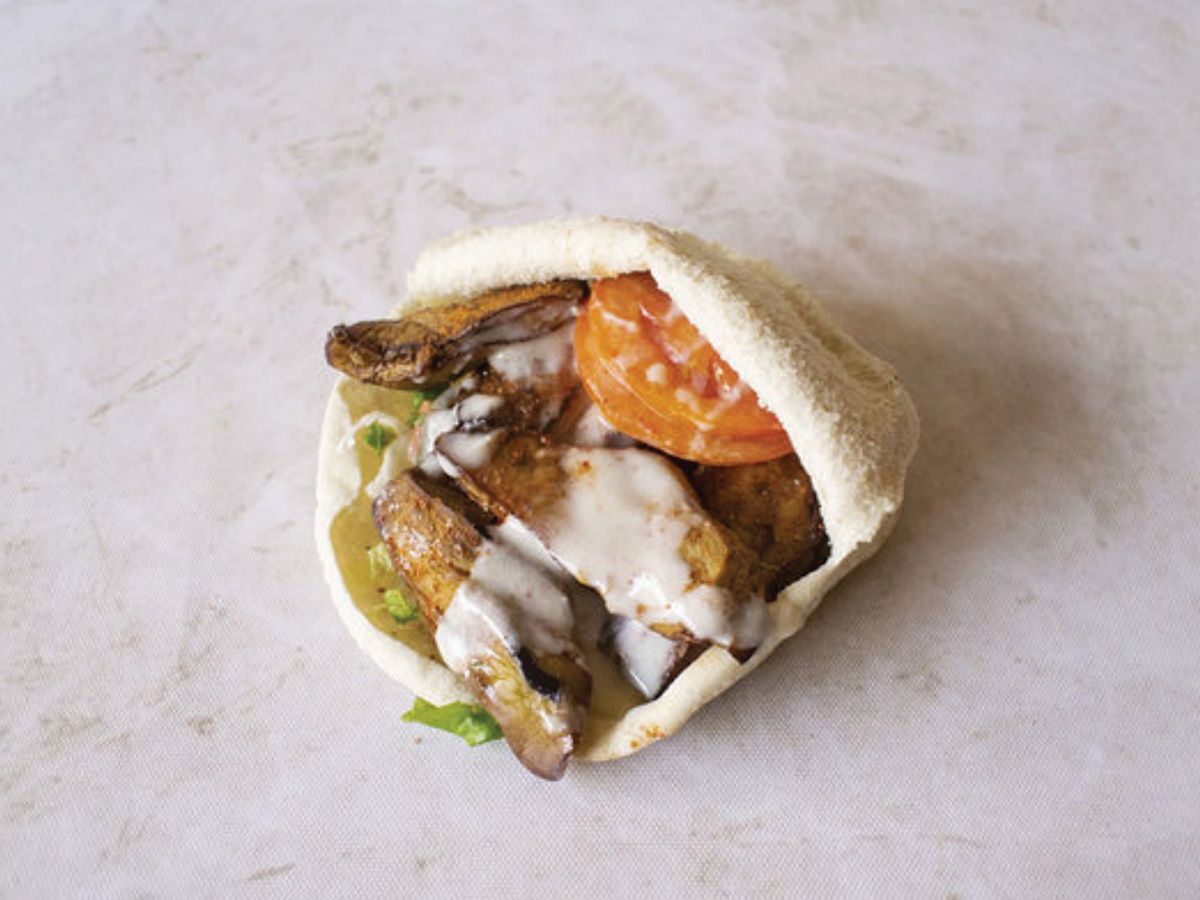 Foul on eggplant sandwich