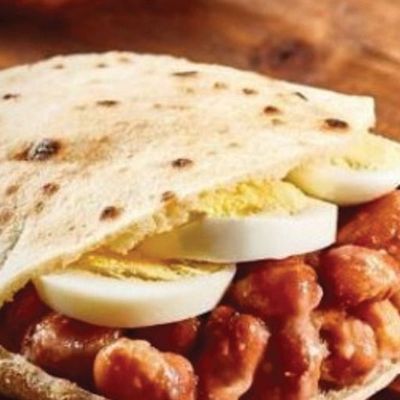 Foul With Boiled Eggs Sandwich