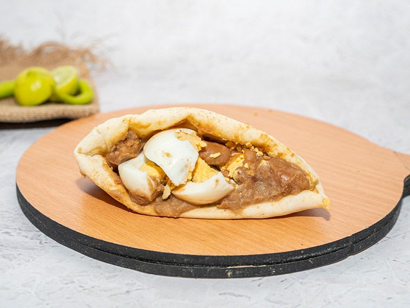 Foul With Boiled Eggs Sandwich