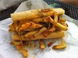 French Fries and Mozzarella Cheese Sandwich
