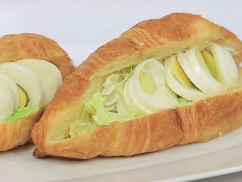 French Fries With Boiled Eggs Sandwich