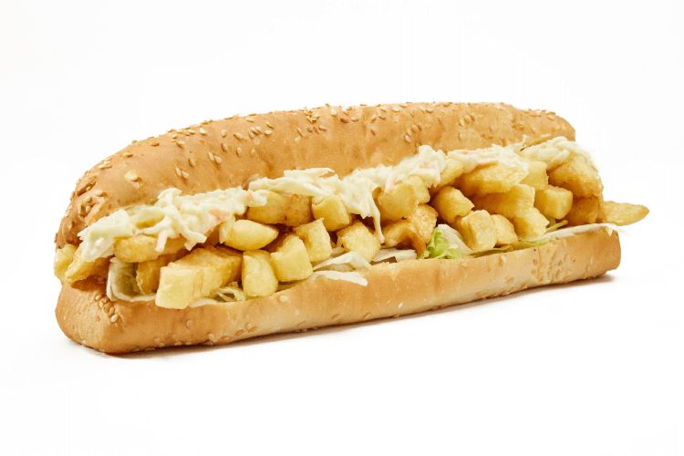 French Fries With Cheese Sandwich