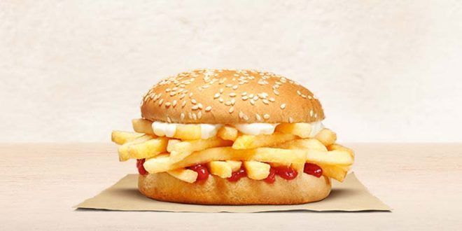French Fries With Ketchup Sandwich