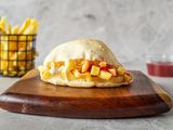 French Fries With Ketchup And Mayonnaise
