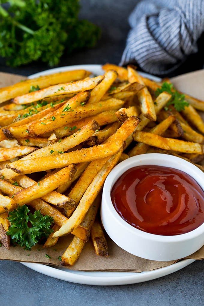 French Fries With Ketchup Pan