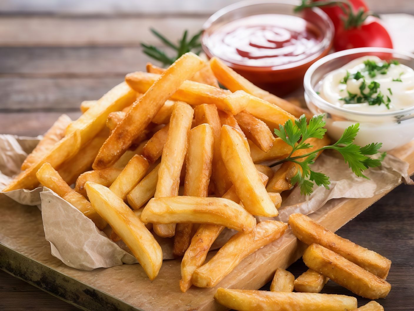 French fries with minced meat