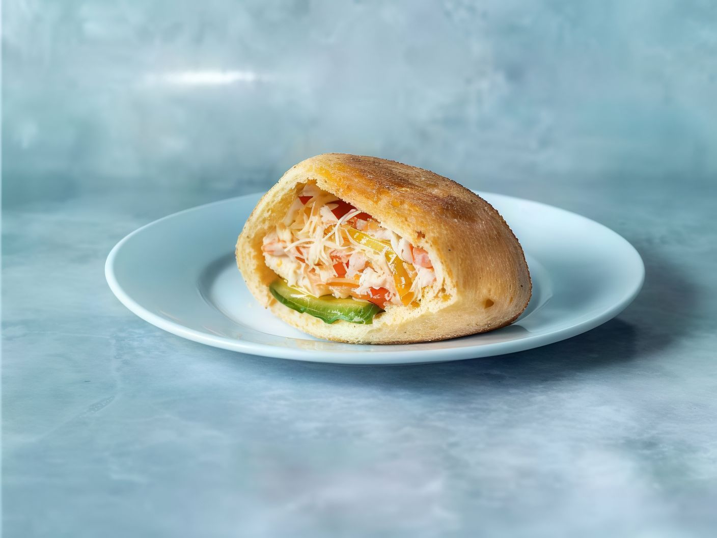 Cheese and tomato sandwich
