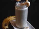 Fresh banana with milk juice