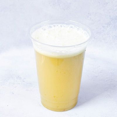 Fresh lemon with milk juice