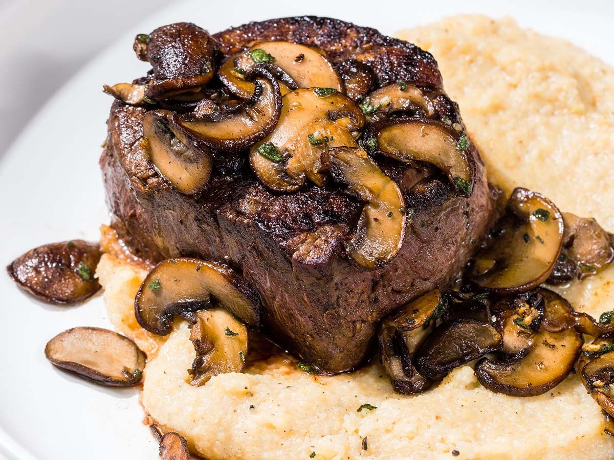 Fricassee mushroom tenderloin
