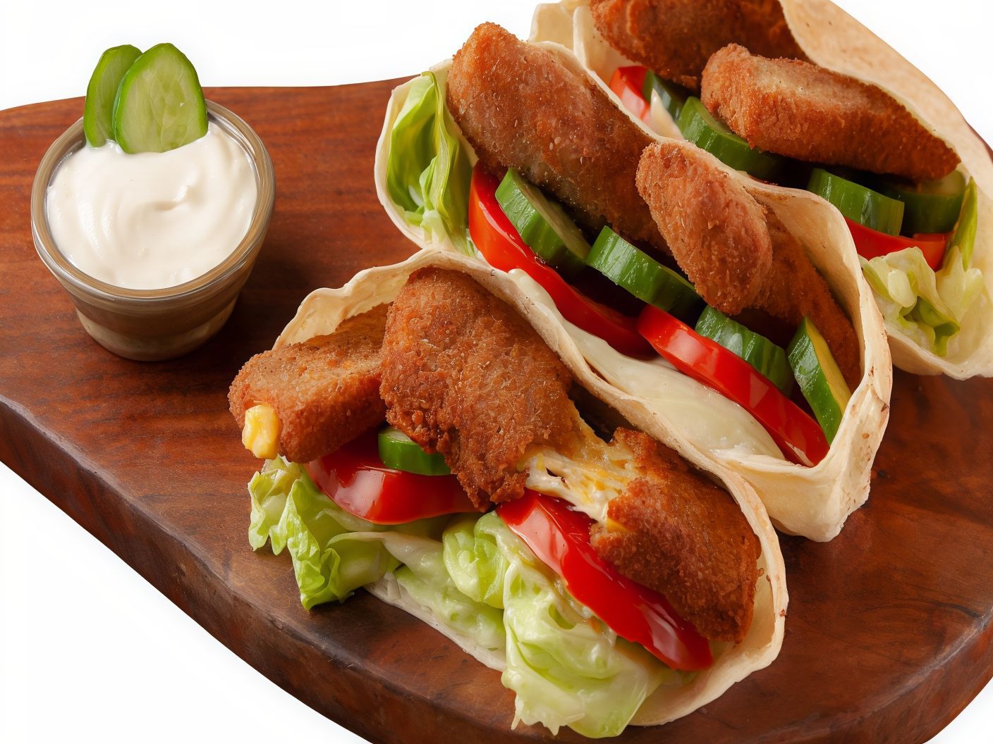 Fried Cheese With Ketchup And Mayonnaise Sandwich