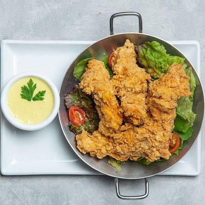 Fried Crispy Strips With Fries