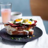 Fried Egg With Salami Sandwich