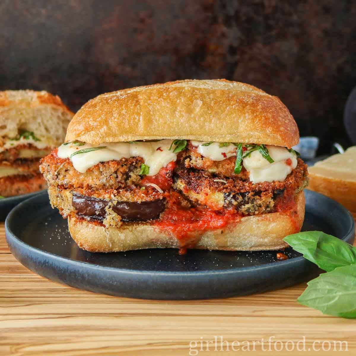 Fried Eggplant Sandwich