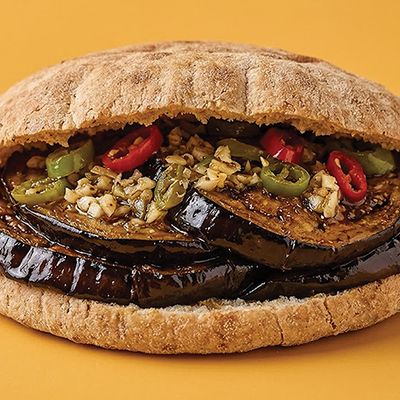 Fried eggplant sandwich