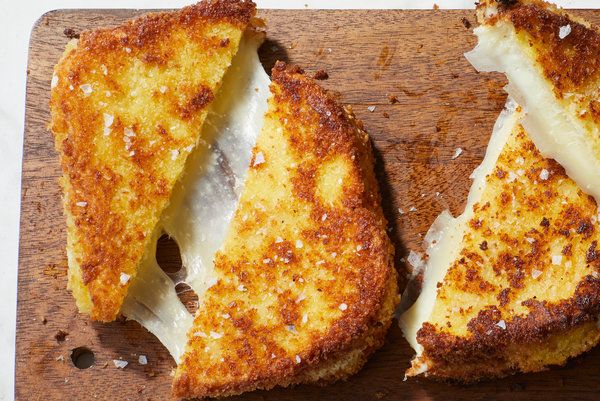 Fried Eggs With Mozzarella Cheese Sandwich
